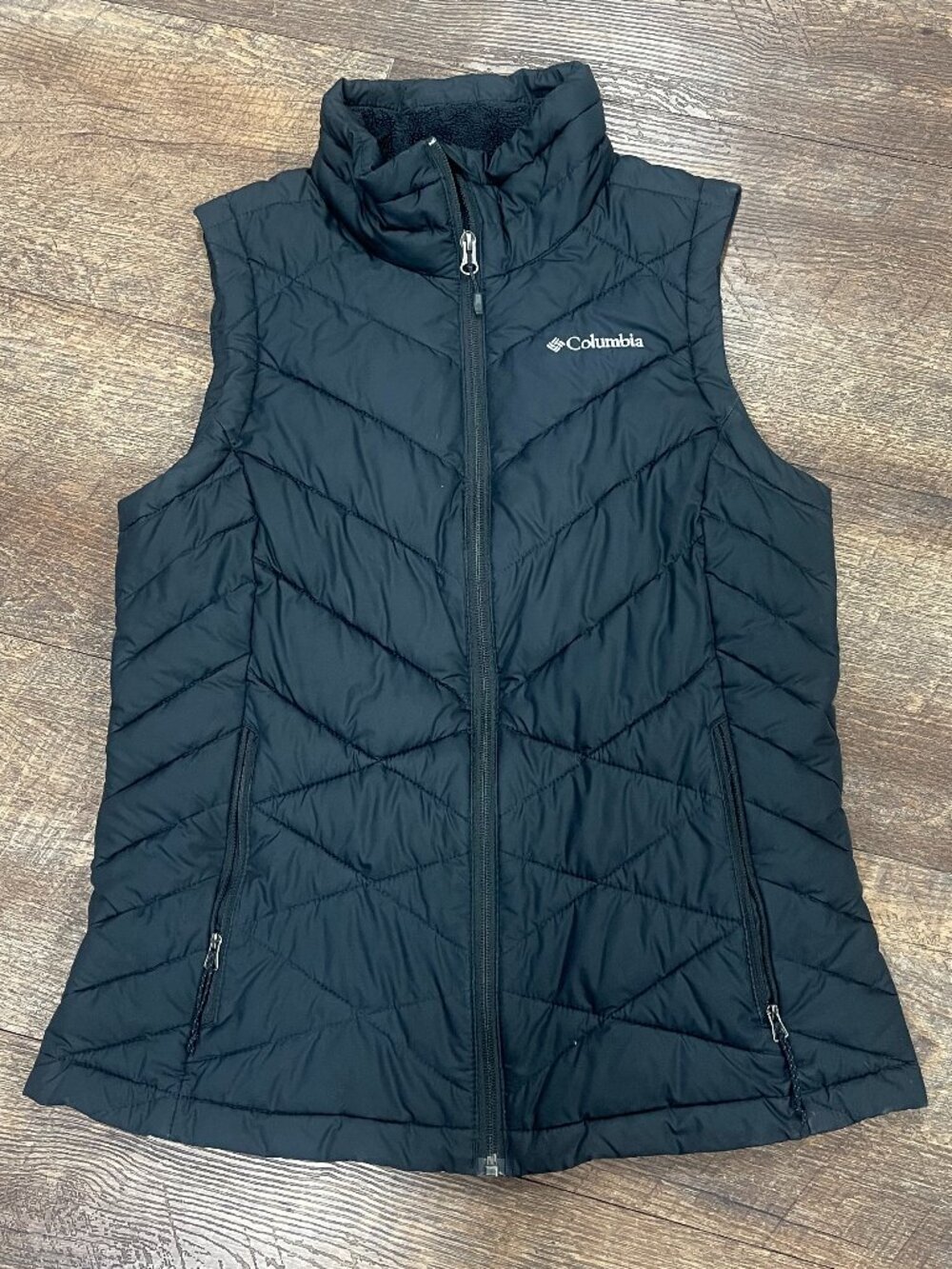 Columbia Omni-Heat Black Quilted Insulated Vest Medium